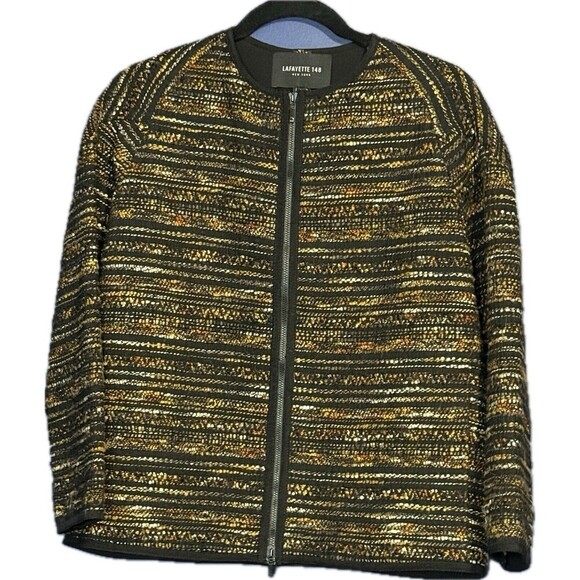 Lafayette 148 New York Metallic Tweed Jacket Small / Petite Wool Blend - Picture 1 of 4